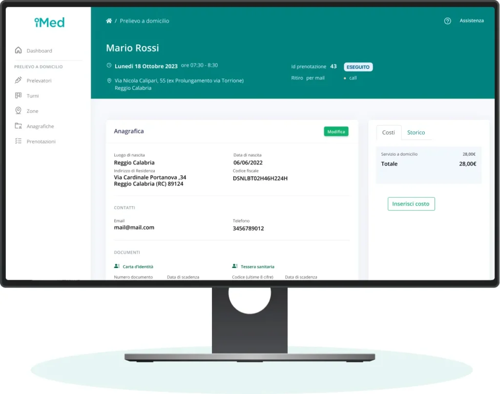 Console iMed per ospedali e laboratori – gestione centralizzata dati e prenotazioni